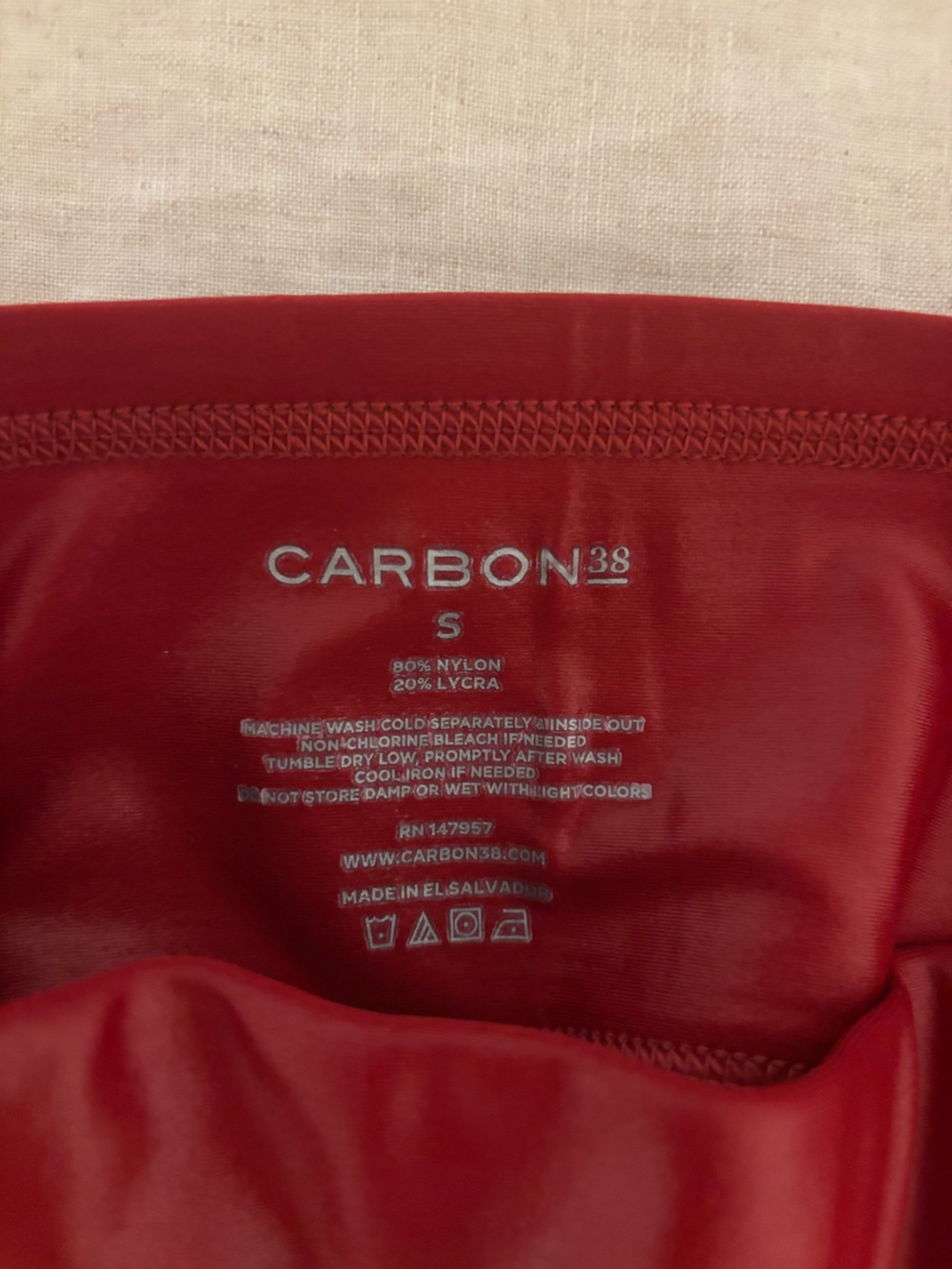 CARBON38 High Rise 7/8 Legging in Takara Shine Size Small - Picture 9 of 10